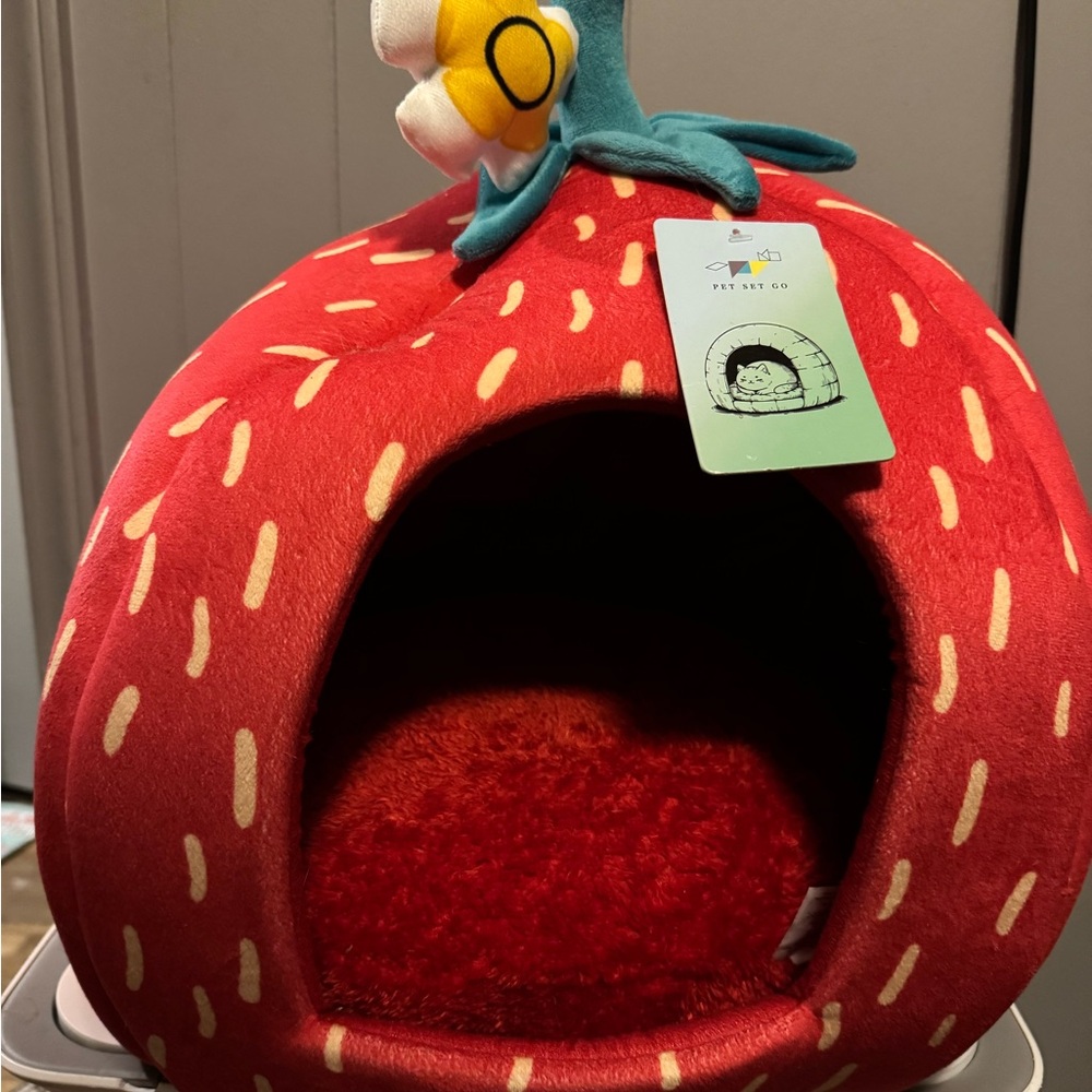 Red Strawberry Pet Bed